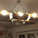 Space Age brushed aluminum pendant chandelier from the 70s