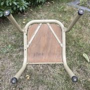 Old small school chair for children, vintage design, height a.