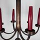Mid-Century Modern six arms copper chandelier in Gio Ponti style. Italy 195