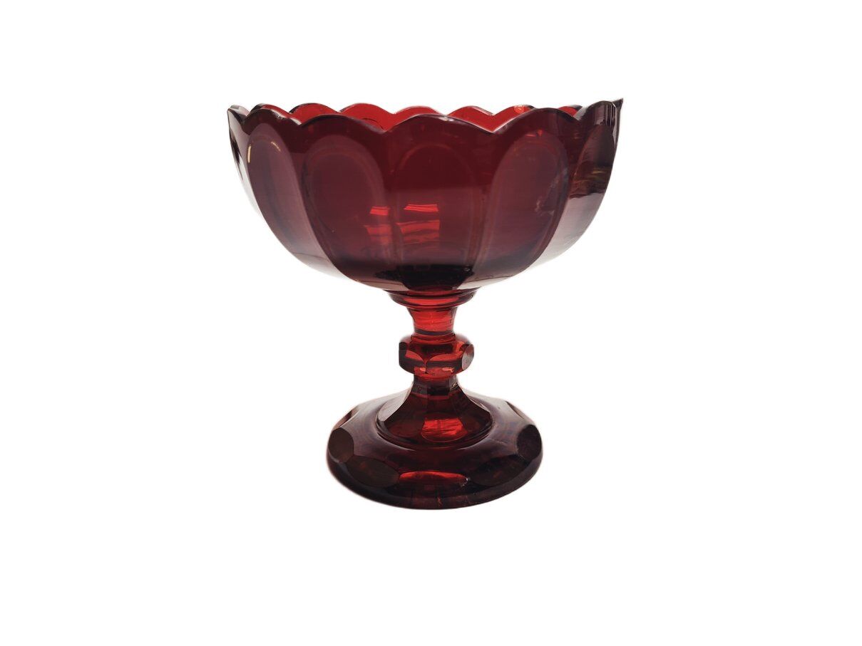 Biedermeier fruit bowl on stand, Austria, 1850s