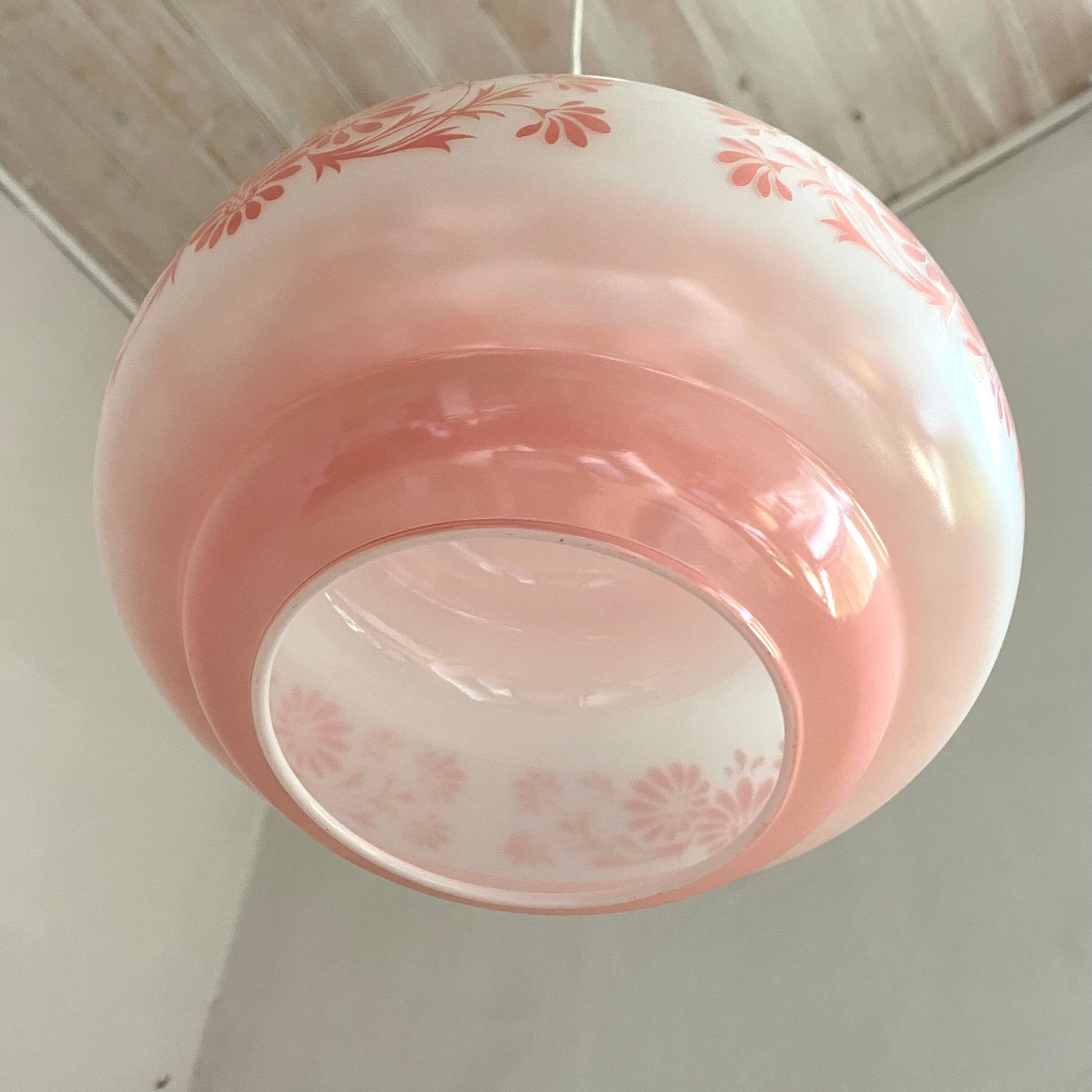 Vintage opaline pendant lamps