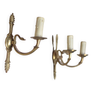 Paire d'appliques bronze