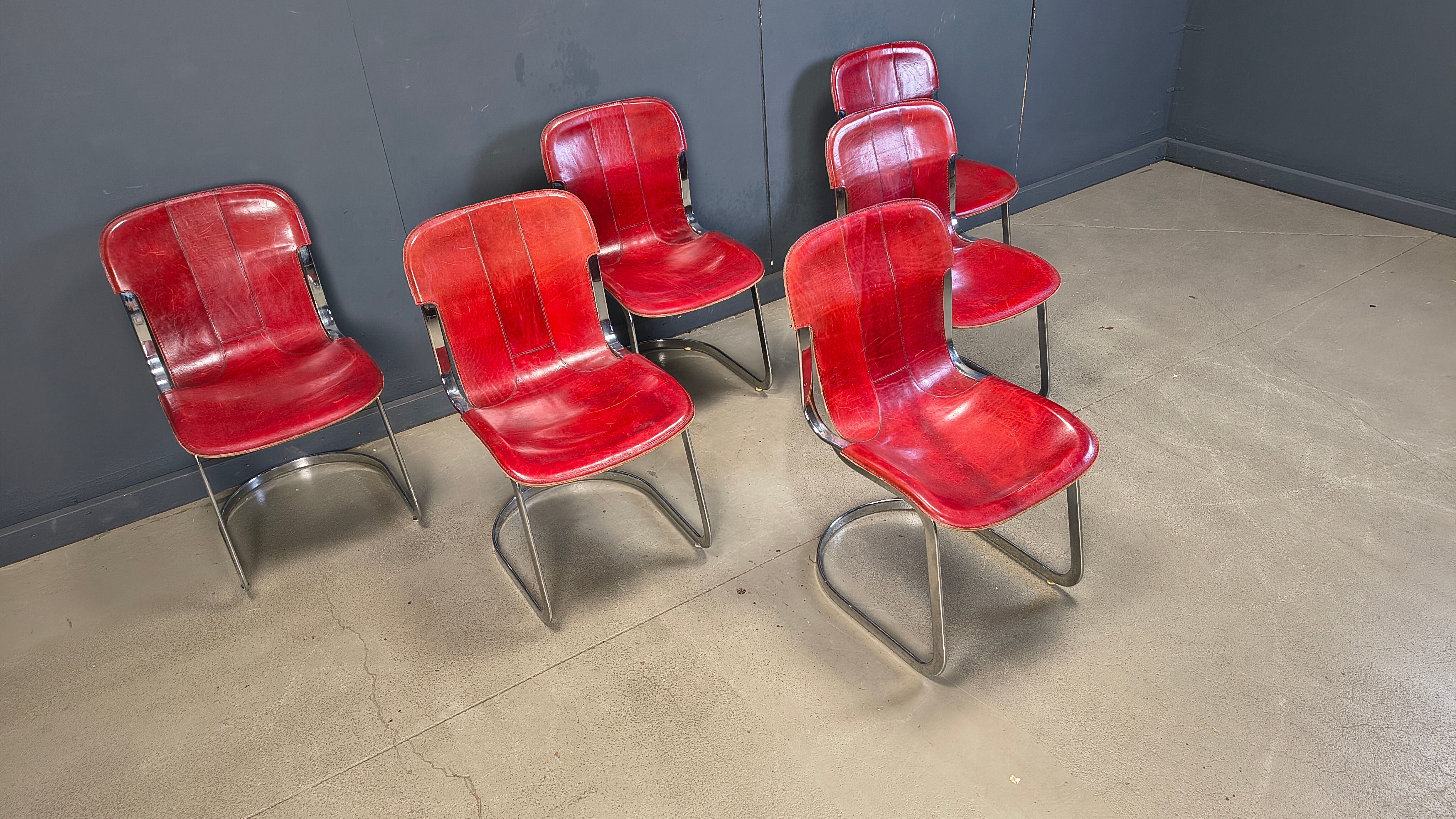 Vintage dining chairs by Cidue, 1970s - set of 6