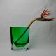 Green sommerso vase by seguros, Murano glass, Italy, 1980