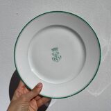 4 monogrammed dessert plates