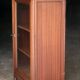 Beautiful Louis XVI style display case in cherry wood with marble