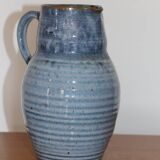 Blue enamelled stoneware pitcher 220mm