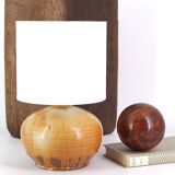 Artisanal orange-yellow ceramic lamp