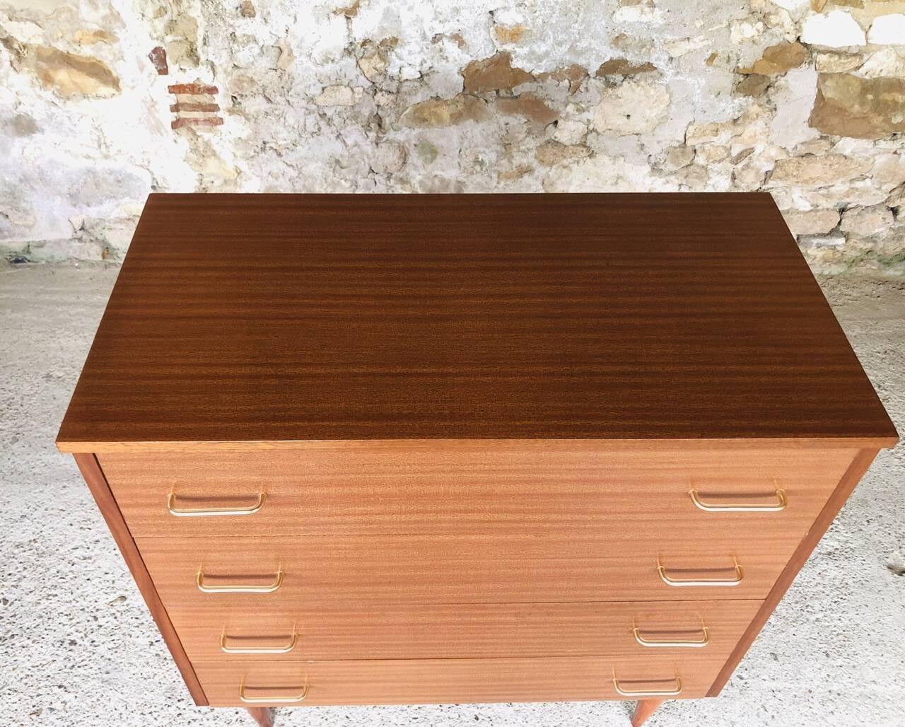 Vintage 4-drawer chest of drawers, Circa 60s
