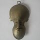 Brass mask wall sculpture African art handmade ethnic tribal decorative object