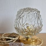 Chiseled glass table lamp