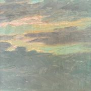 Vintage original seascape oil painting, signed beachside art