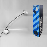 1970s white table lamp "alina" by valenti with box, made in italy