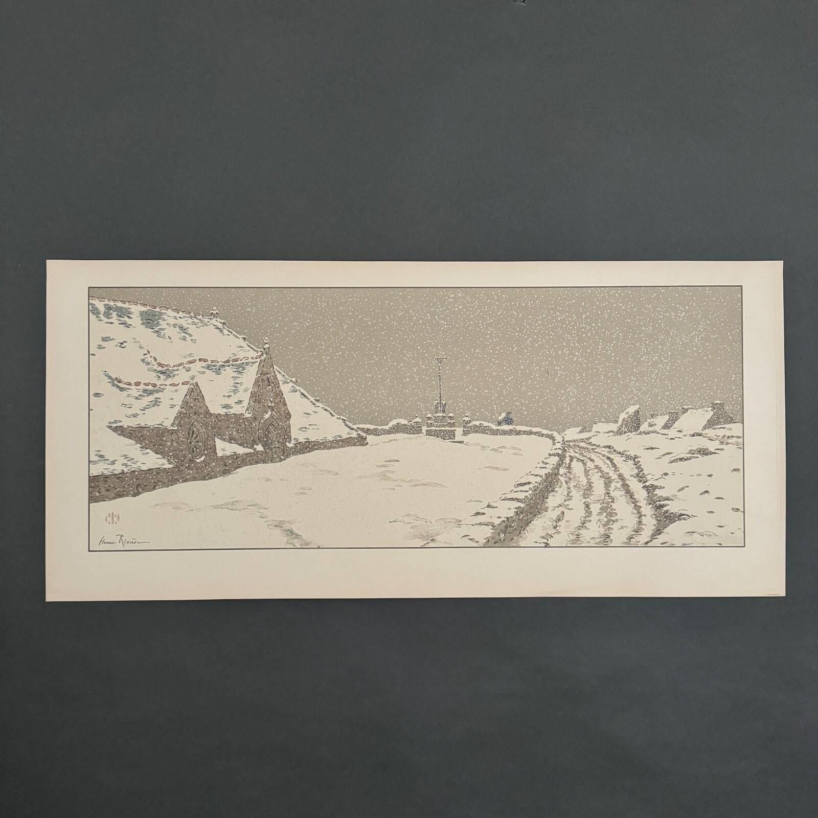 Lithograph by Henri Rivière The Fairyland of Hours - The Snow