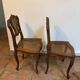 Paire de chaises style Louis XV en bois et cannage