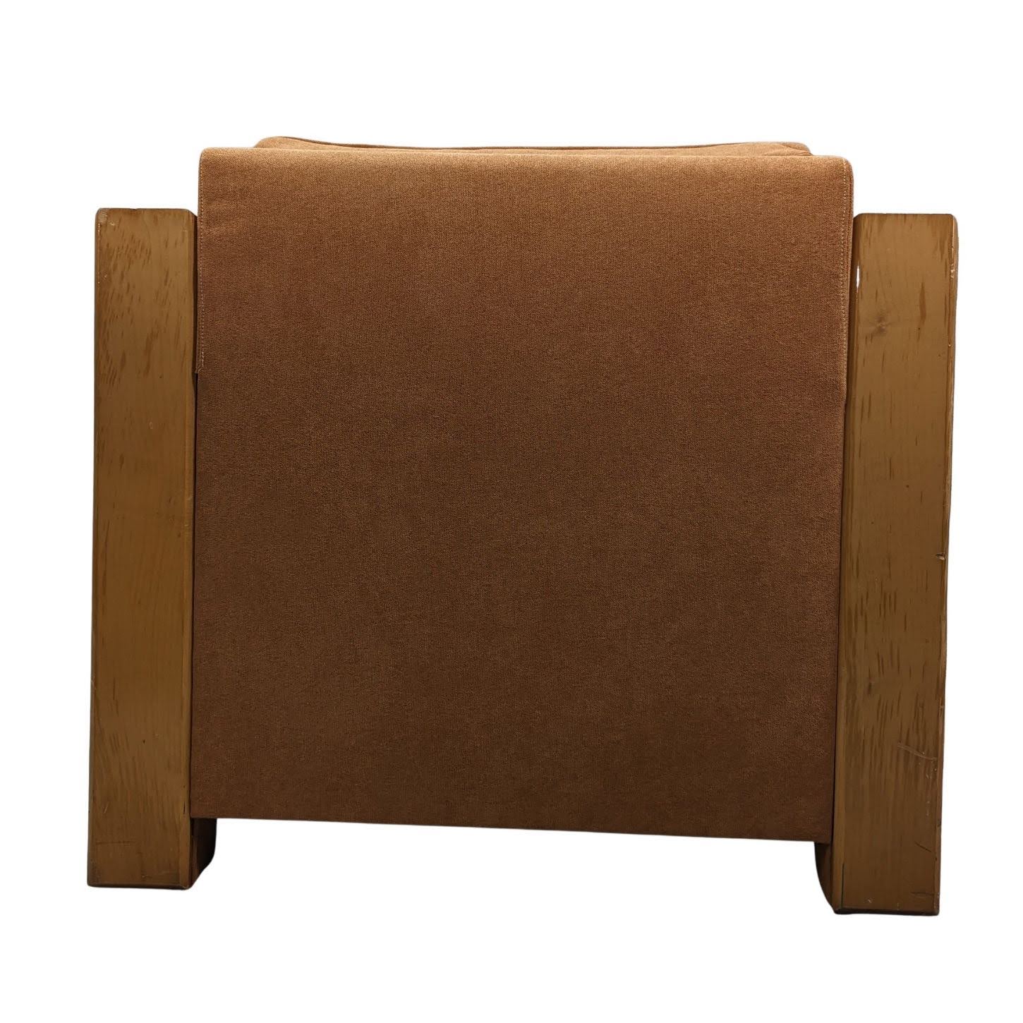 Club chairs Hugues Chevalier sycamore and suede