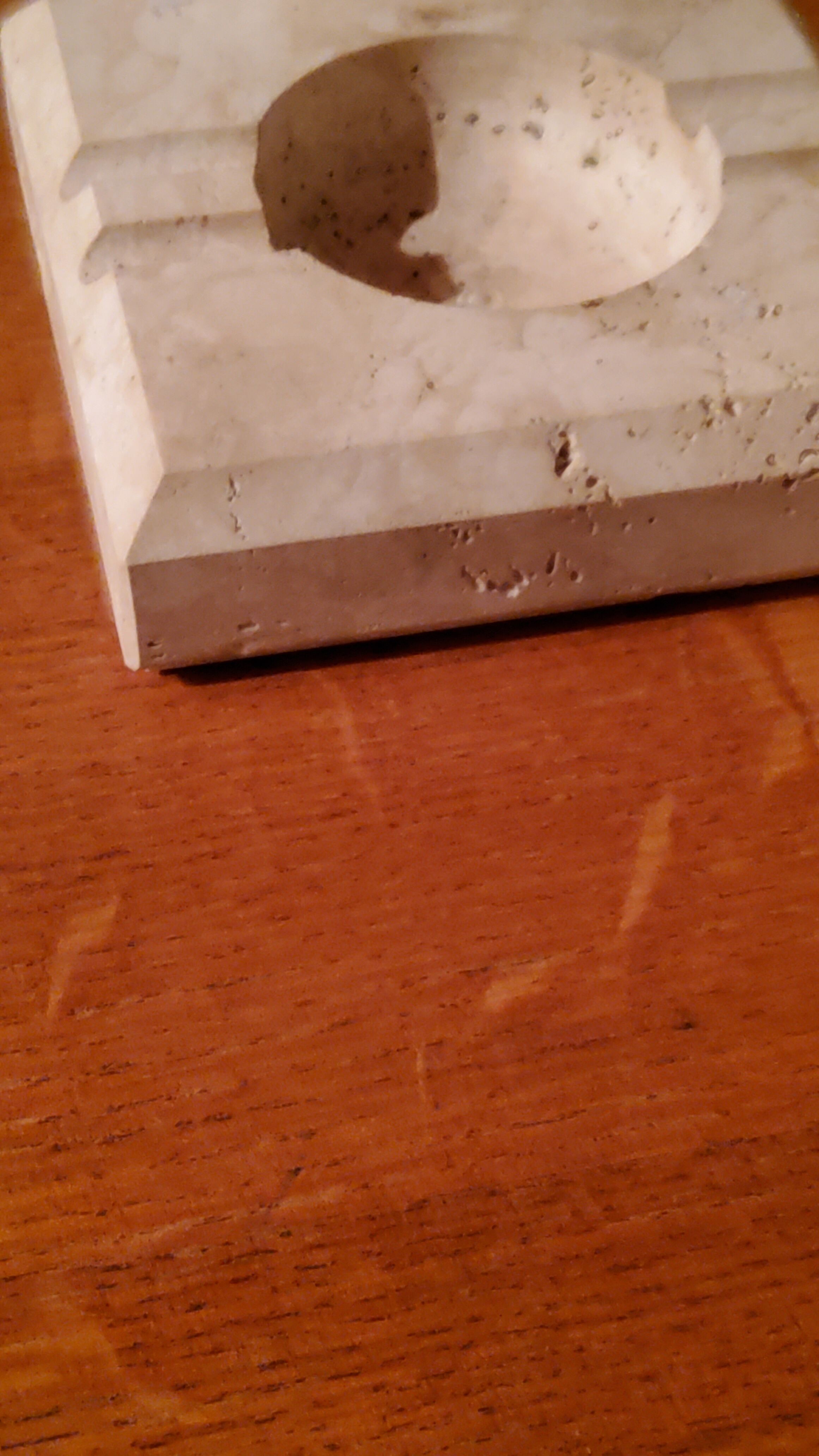 Travertine ashtray from the 70s