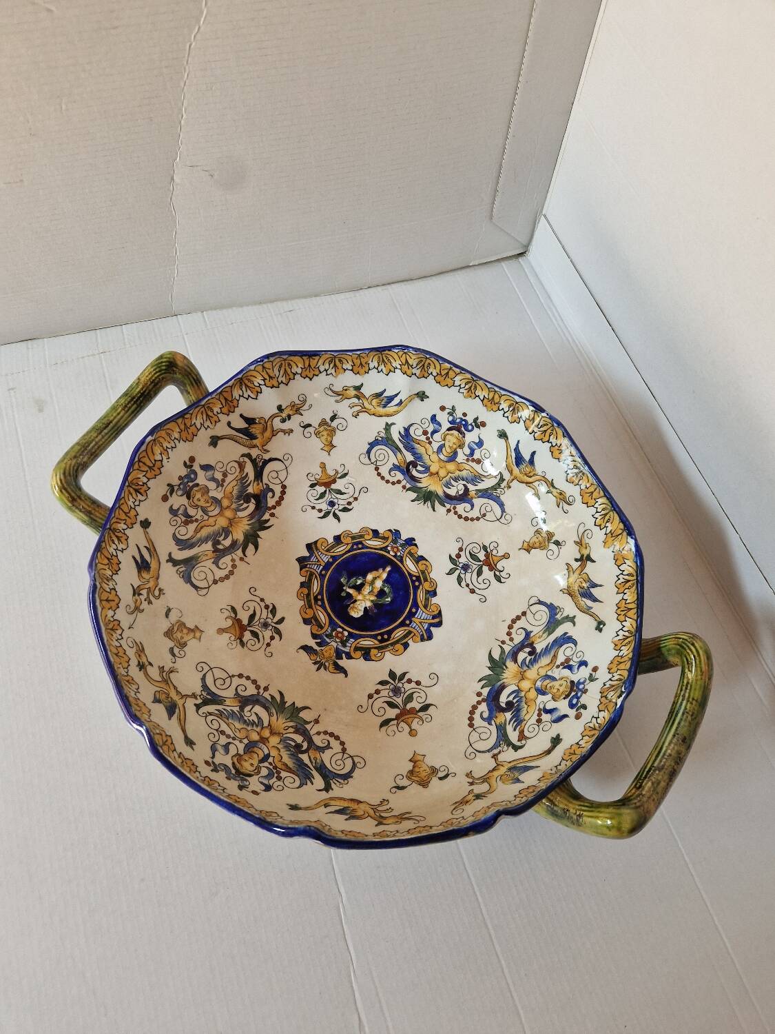 Old ceramic cup / salad bowl signed gien 1900