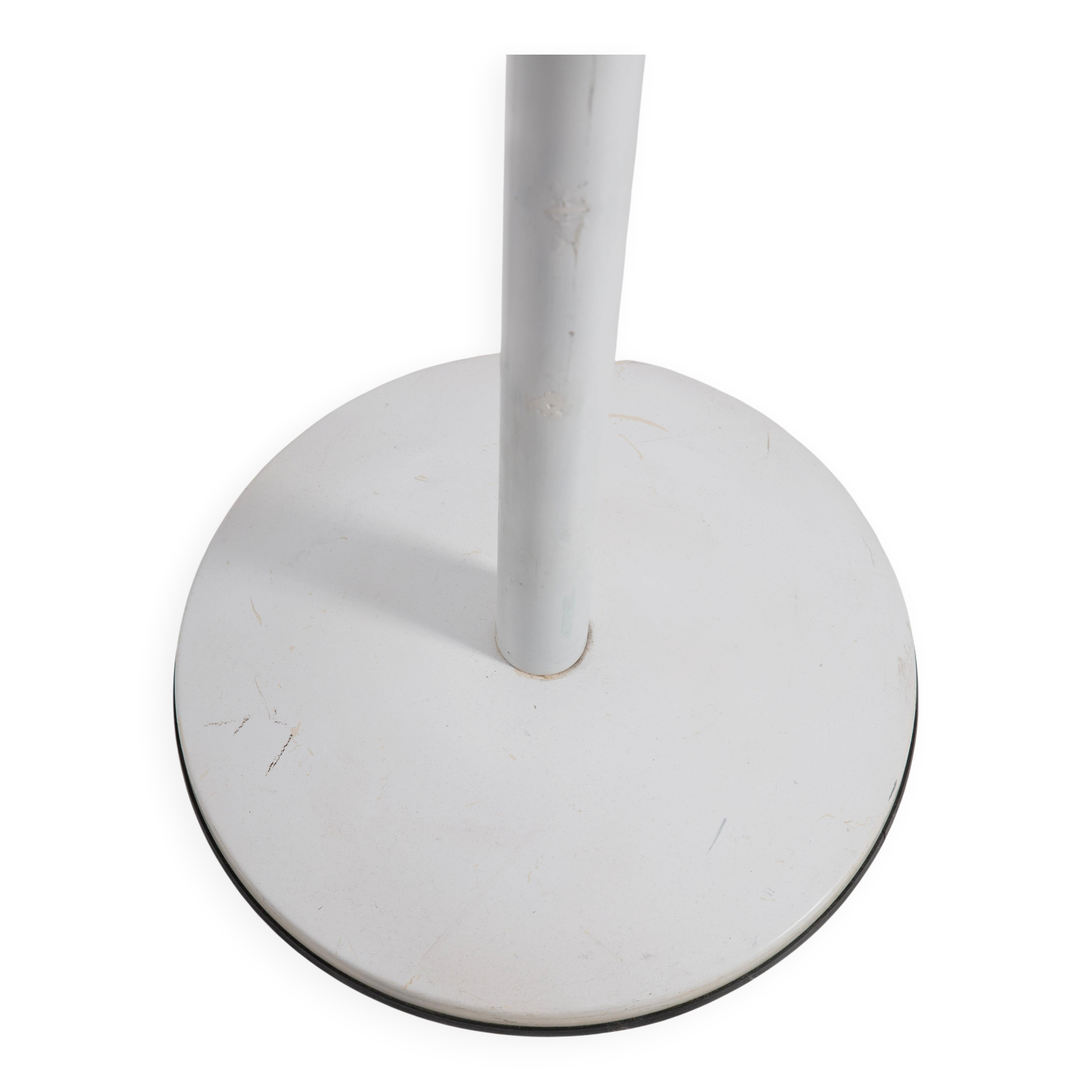 Porte-manteau vintage milieu du siècle blanc et or en métal, Italie, années 1960