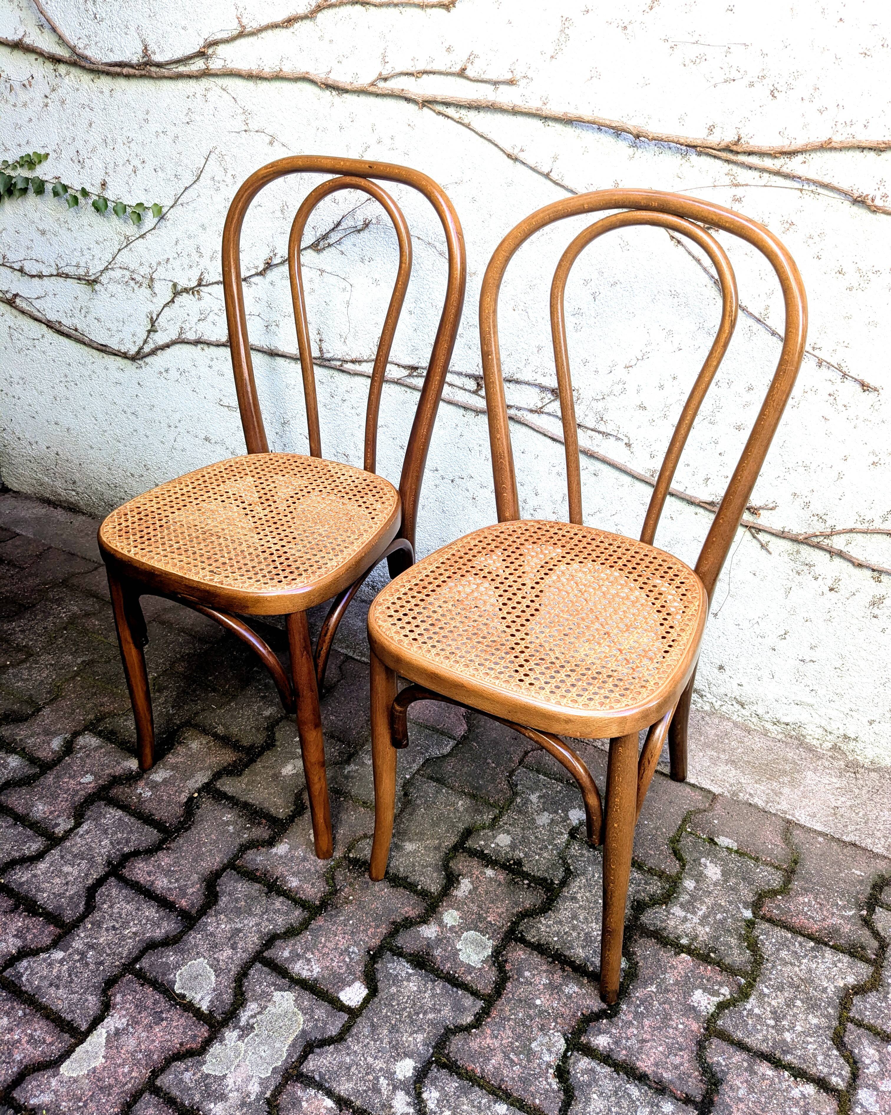 Cane and bentwood chairs