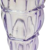 Purple Art Deco Vase Pressed Glass 1930s