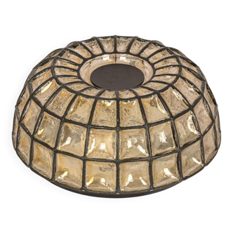 Ceiling lights in iron and clear glass by Limburg, Germany, 1960s.