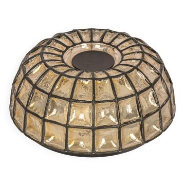 Ceiling lights in iron and clear glass by Limburg, Germany, 1960s.