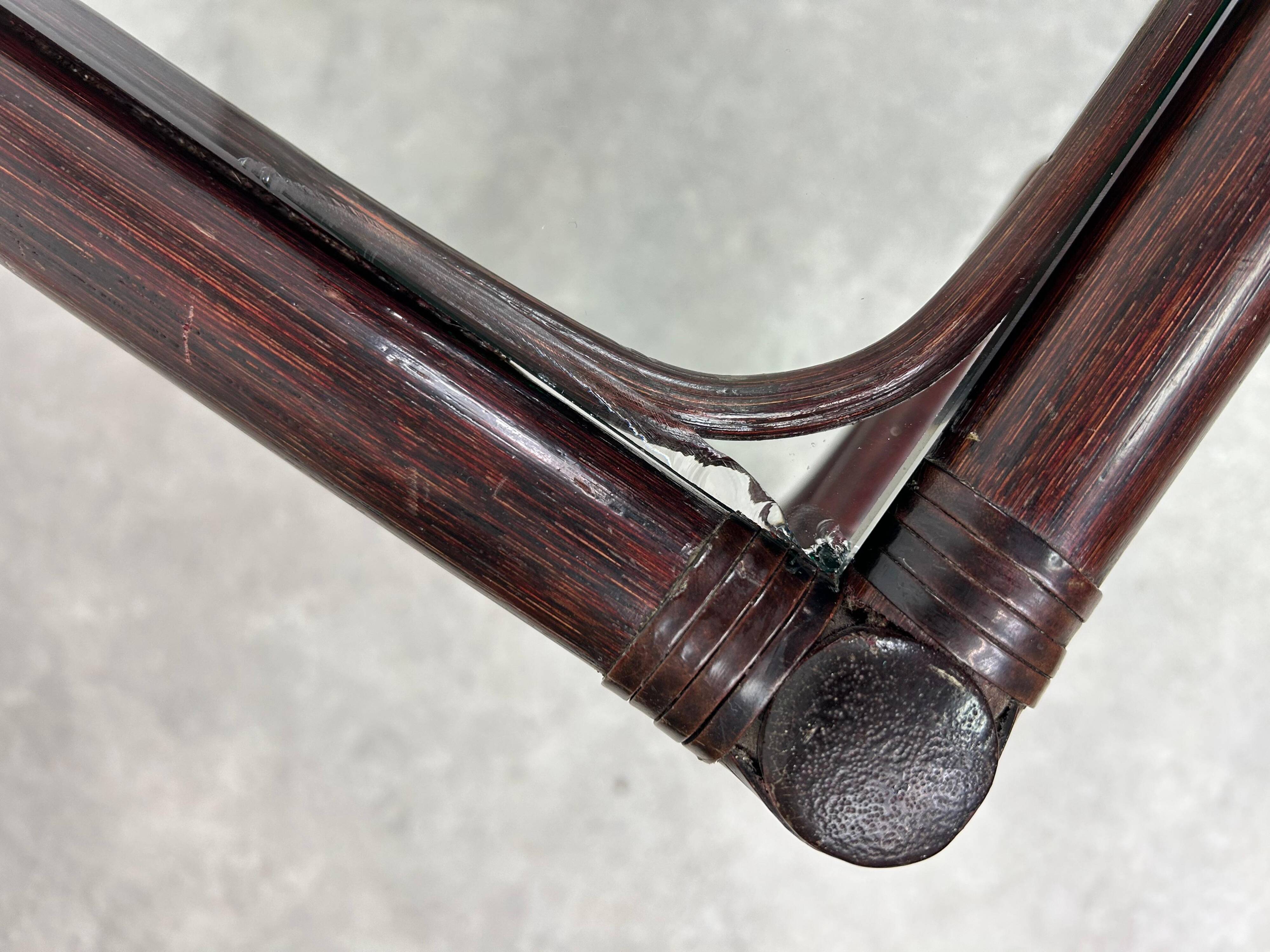 Table basse en bambou moderne du milieu du siècle par Gervasoni