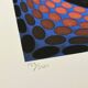 Lithograph by Victor Vasarely, limited edition numbered, 1970s.