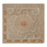 Vintage Turkish hand-knotted rug 141x146 cm