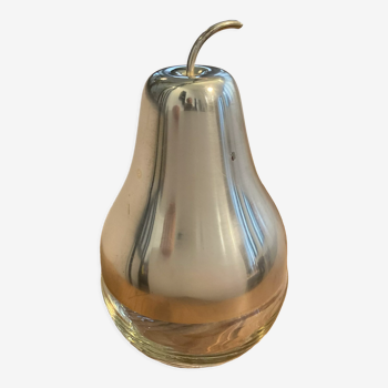 Bocal poire en verre et métal