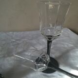 6 black-footed octagonal glasses