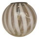 Contemporary transparent and white sphere pendant in murano glass