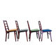 Four elegant chairs from the mid-20th century
