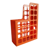 Briefcase magazine holder plastic orange boxer vintage