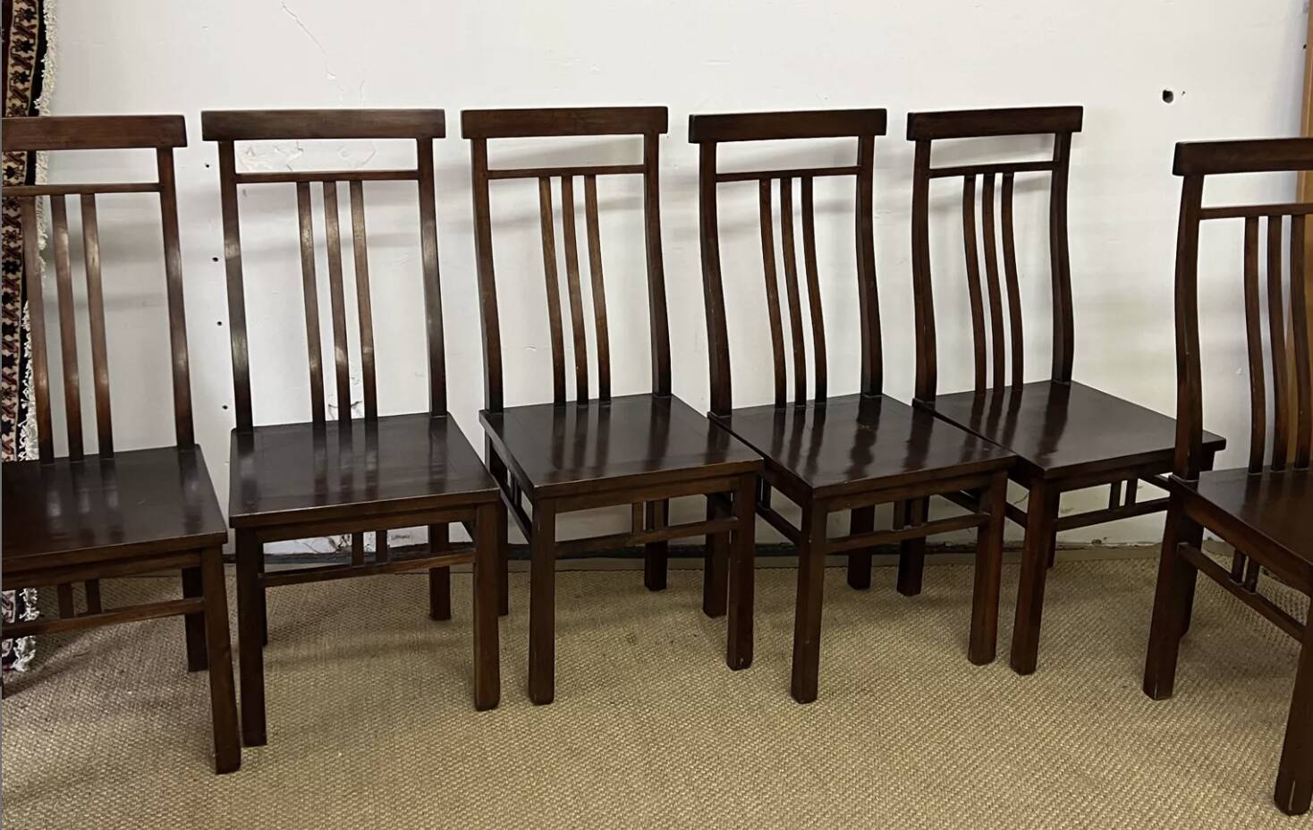 Set of 6 Mahogany wooden chairs