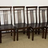 Set of 6 Mahogany wooden chairs
