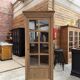 Oak display cabinet from the early 20th century.