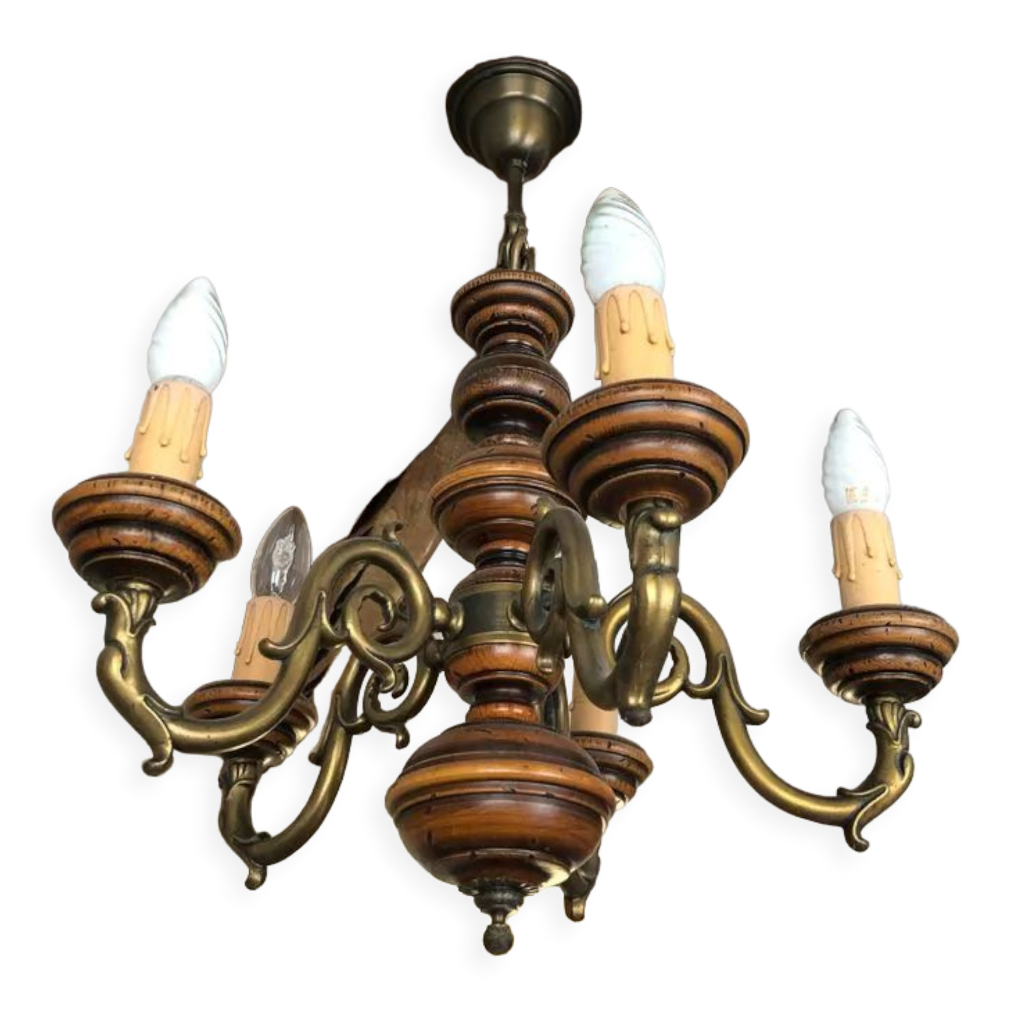 Vintage 5-spoke chandeliers