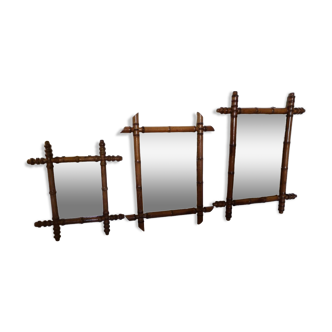 Miroir bambou ancien