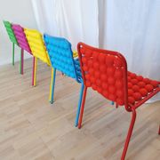 Set of 5 Vintage Pop Art Kids Chairs: SLOG Croatia 1980s