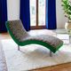 Large wave design chaise longue