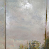 Post-impressionist painted screen by Charles Frechon, France, 1894