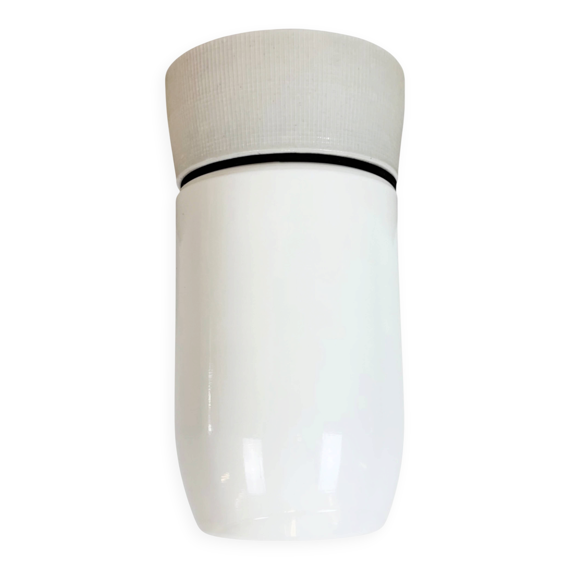 Vintage White Porcelain Ceiling Light, 1970s