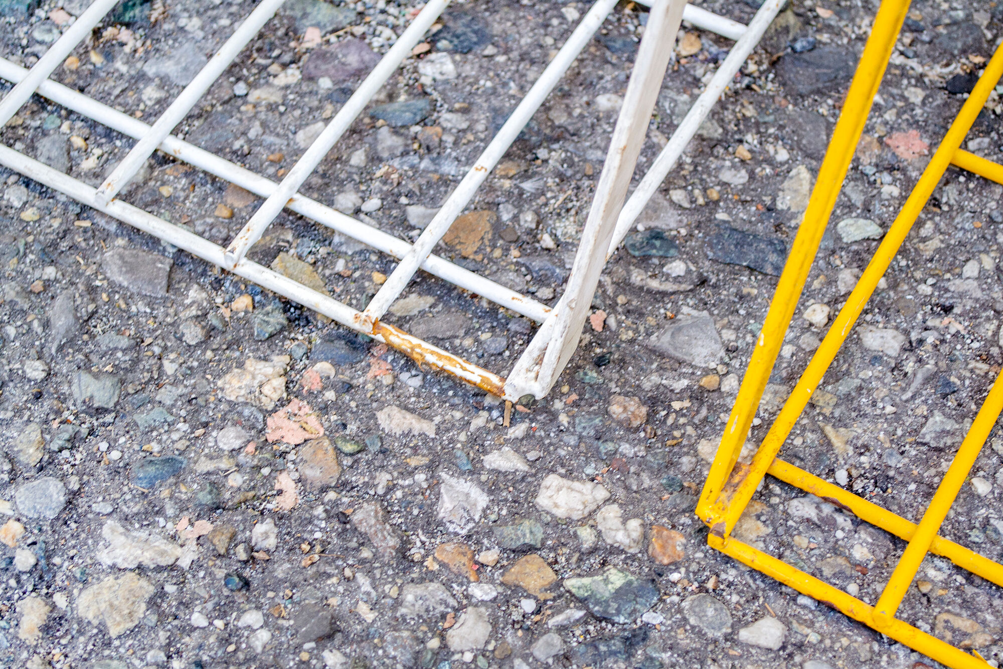 Stackable brutalist iron chairs Italy 70s