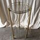Former sellette tablet gold metal shelf vintage glass trays