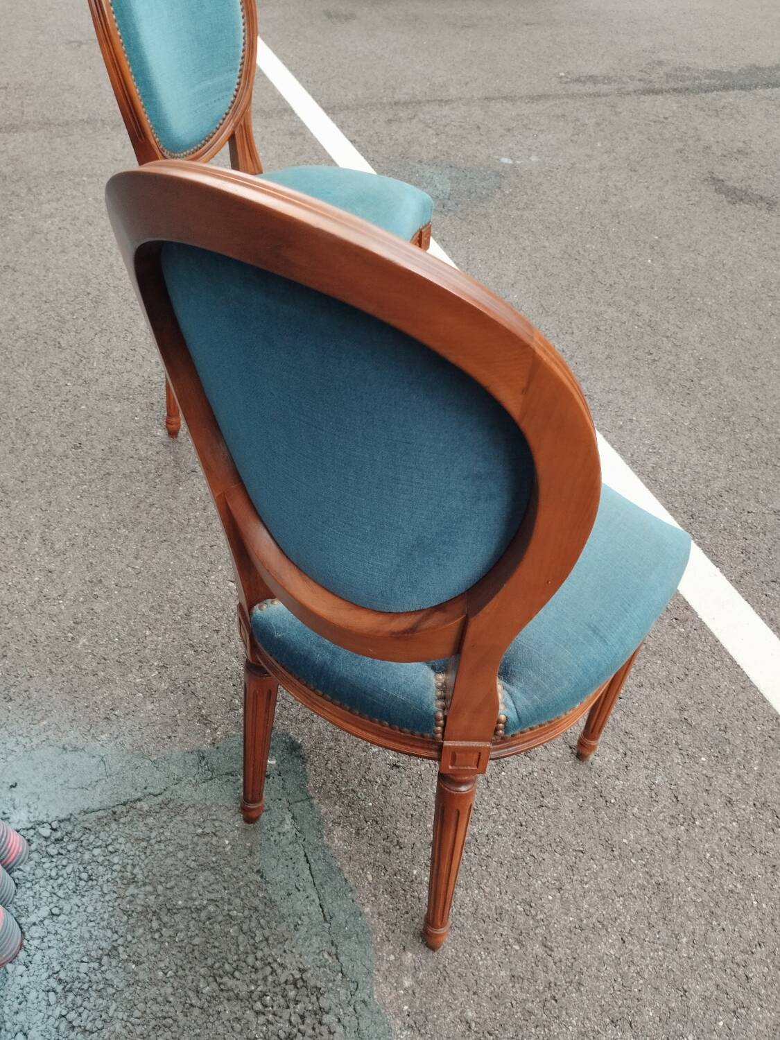 Pair of antique Louis XVI style chairs