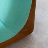 Set of two Lev & Lev armchairs in fabric, removable covers, with fiberglass structure, year