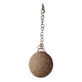 Suspension en sisal 70's