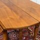 Round cherry wood table, 6 feet, Louis Philippe style with 2 extensions.